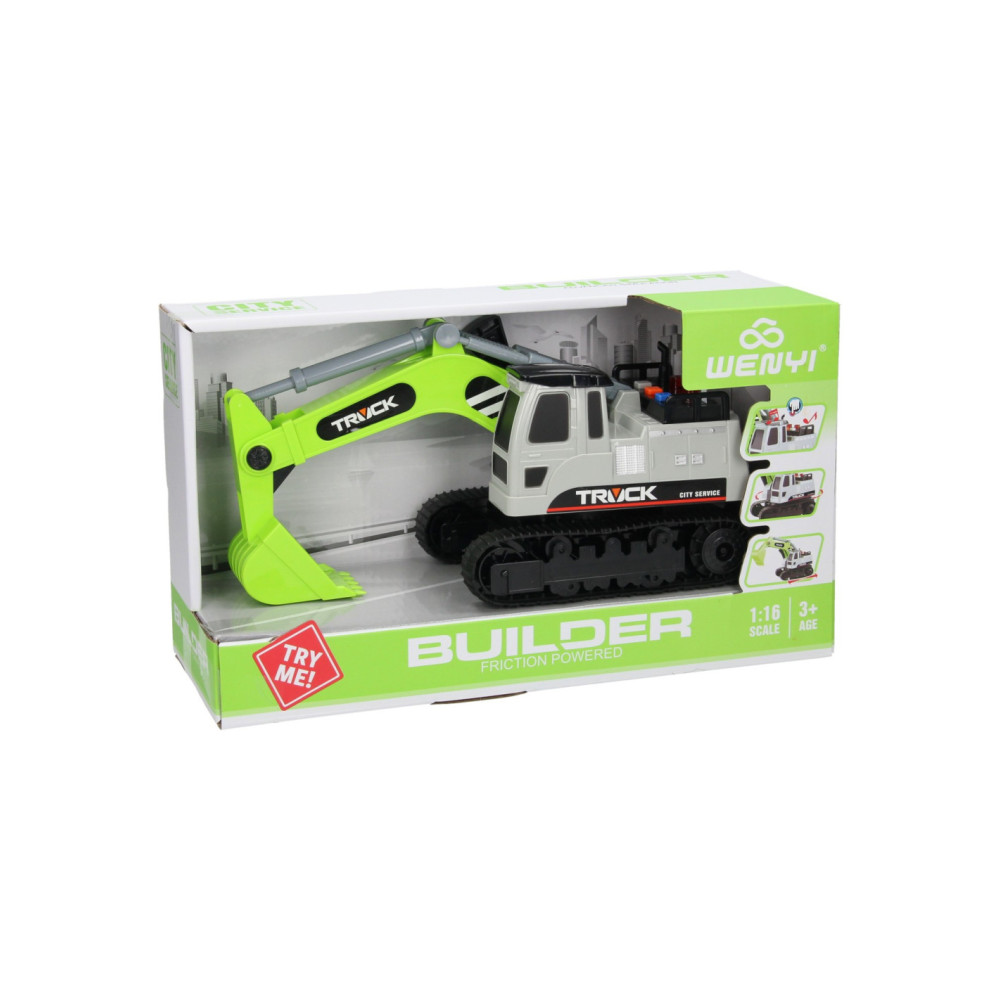 Graafmachine met Rupsbanden met Licht en Geluid