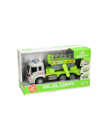 Truck met Hoogwerker met Licht en Geluid