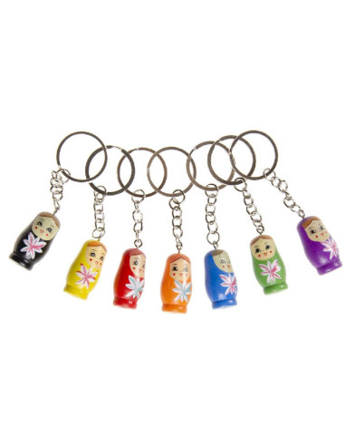 Sleutelhanger Matroesjka Pop Hout 48st.