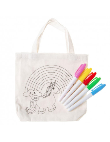 Kleur Je Eigen Tas 6-delig Eenhoorn...