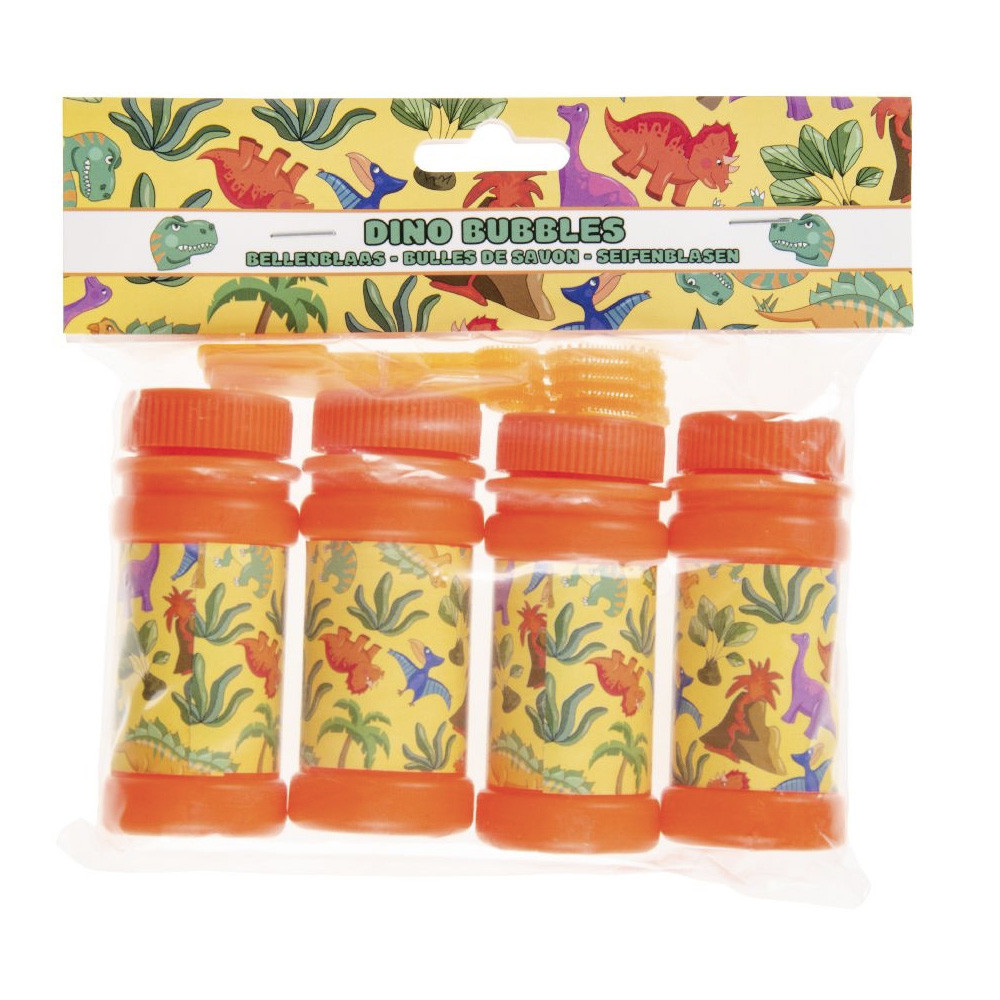 Bellenblaas Dinosaurus, 4x60ml - 3 pakjes