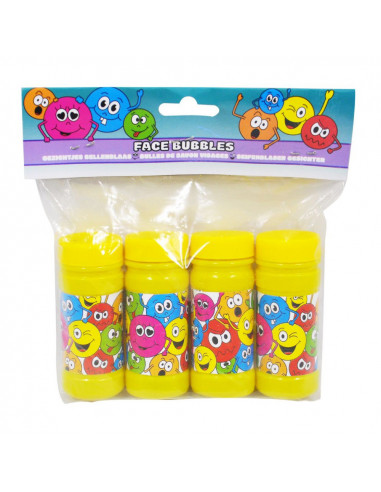 Bellenblaas Lachgezicht, 4x60ml - 3...