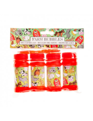 Bellenblaas Boerderijdieren 4x60ml -...