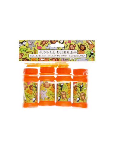 Bellenblaas Wilde dieren 4x60ml - 3...