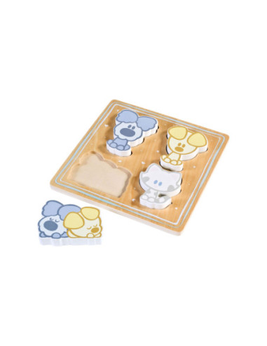 Woezel en Pip Baby Houten Puzzel 4st.