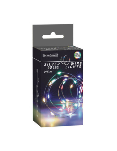 Led Lichtsnoer Zilverdraad 195cm -...