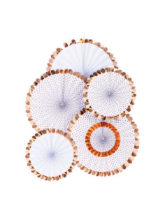 Waaier Rose Goud Set Van 5st.