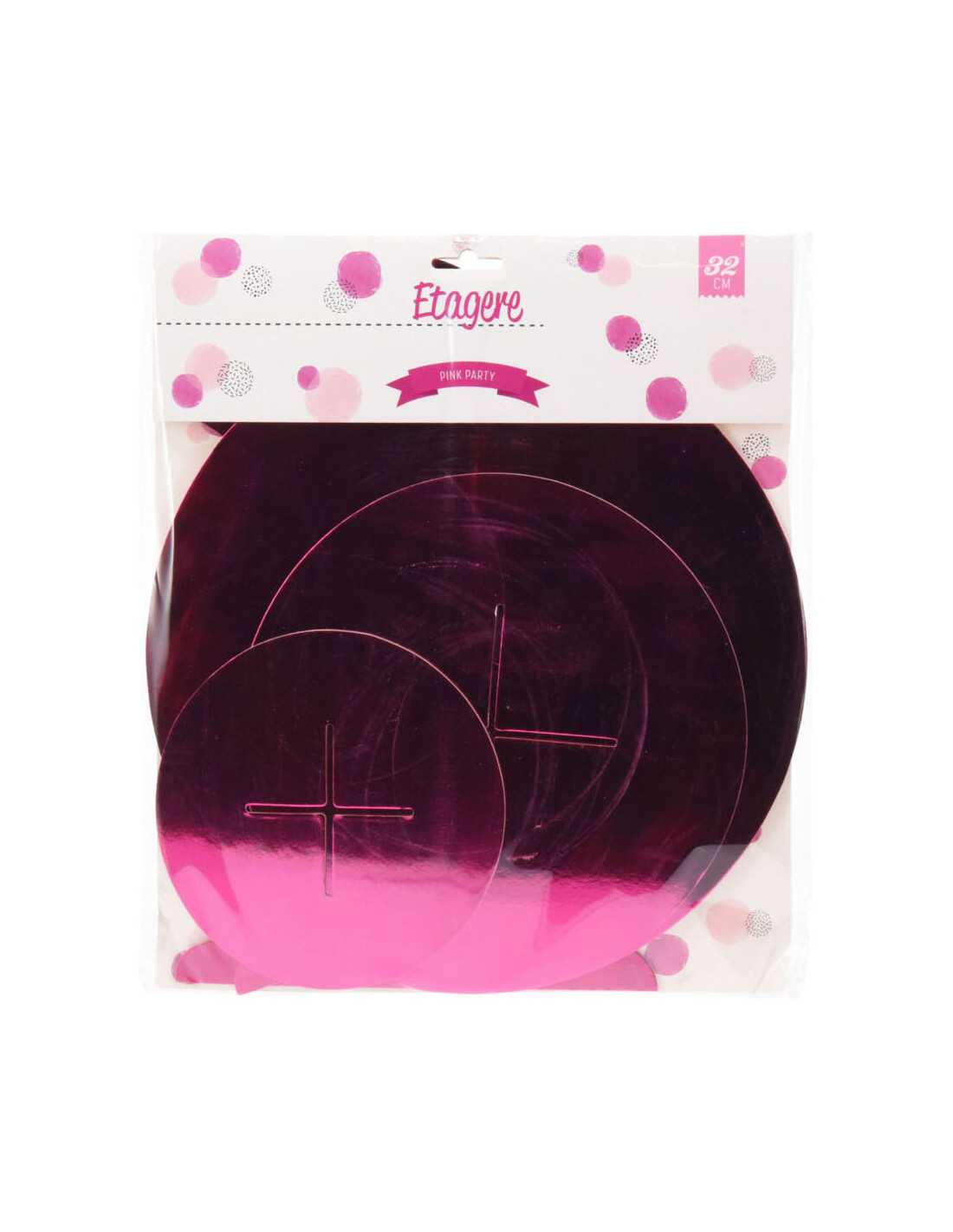 Etagere Karton 3 Laags Roze Etagere Karton 3 Laags Roze