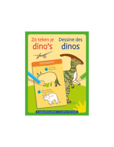 Sjabloonkaarten Zo teken je Dino's Sjabloonkaarten Zo teken je Dino's