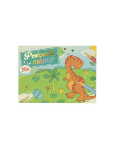 Postkaarten Kleuren Dinosaurus