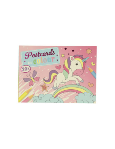 Postkaarten Kleuren Eenhoorn