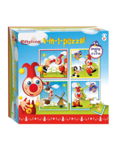 4in1 Puzzel Jokie 16st.