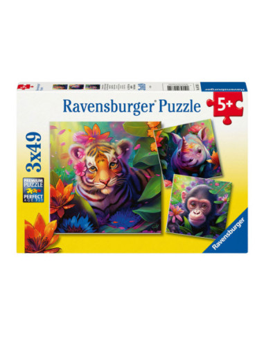 Legpuzzel Jungle Babies 3x49st.