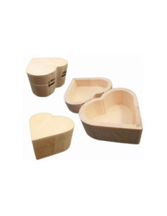 Houten Kistje Hartvorm 10cm