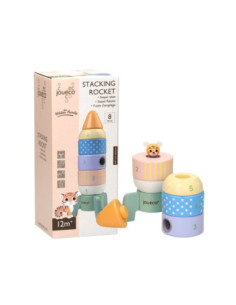 Joueco Houten Stapel Raket