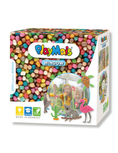 PlayMais Window Mosaic - Dieren 2300dlg.