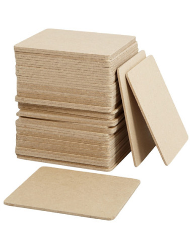 Onderzetters MDF 10x10cm 50st.