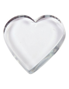 Hart Glas Transparant 10x9cm