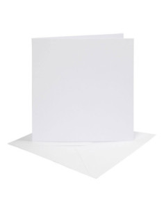 Kaarten en Enveloppen Wit 4st.