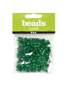 Houten Kralen Groen 150st.