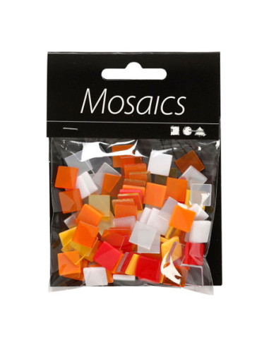 Mini Mozaiek Rood/Oranje 1x1mm 25 gram
