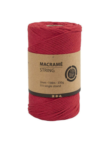 Macrame Koord - Rood 198m