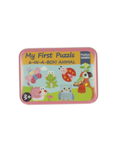 Mijn Eerste 6 Puzzzels in Blik - Dieren