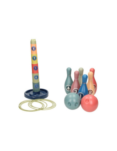 Stapeltoren Ringwerpen en Bowling 3in1