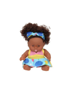 Babypop Krullen met Jurk 22cm