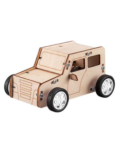 Houten Bouwpakket Pull String Auto