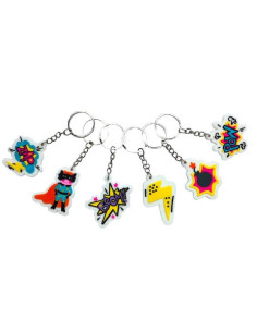 Sleutelhanger Superhelden...