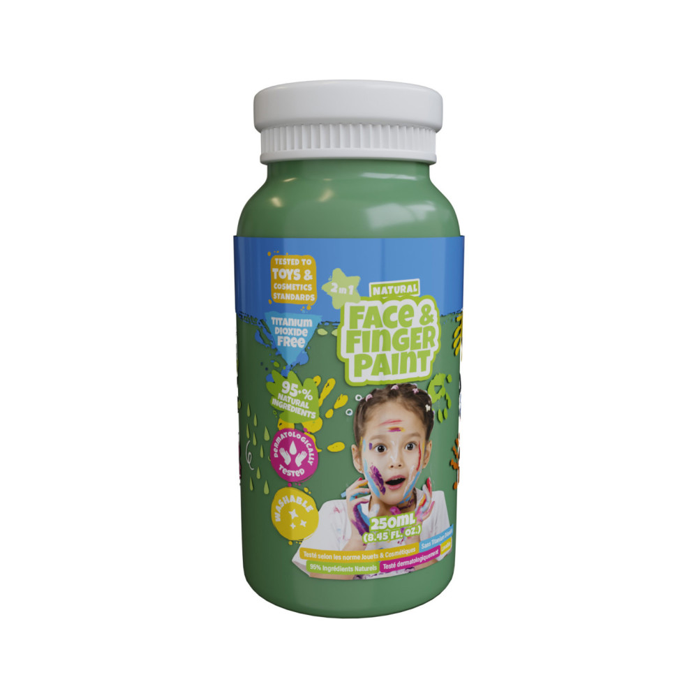 Natural Face & Fingerpaint Fles - Groen 250ml