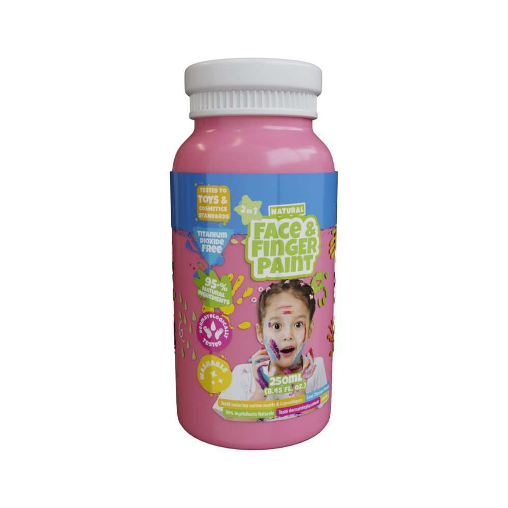 Natural Face & Fingerpaint Fles - Roze 250ml