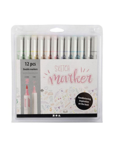 Tekenstiften Pastelkleuren 12st.