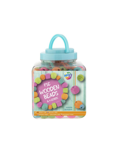 Houten Kralen Blauw 375gram