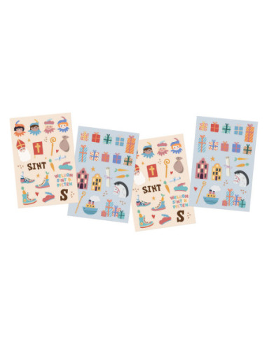 Stickers Sinterklaasfiguren 49st.