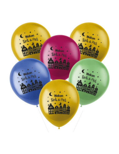 Ballonnen Welkom Sint & Piet 6st.