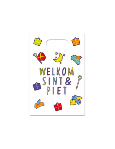 Uitdeelzakjes Welkom Sint & Piet 6st
