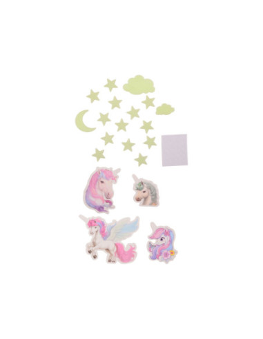 Glow in the dark Eenhoorn Muurstickers