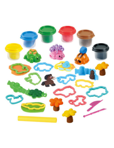 Play Dieren Eiland Kleiset. 6 Kleipotjes