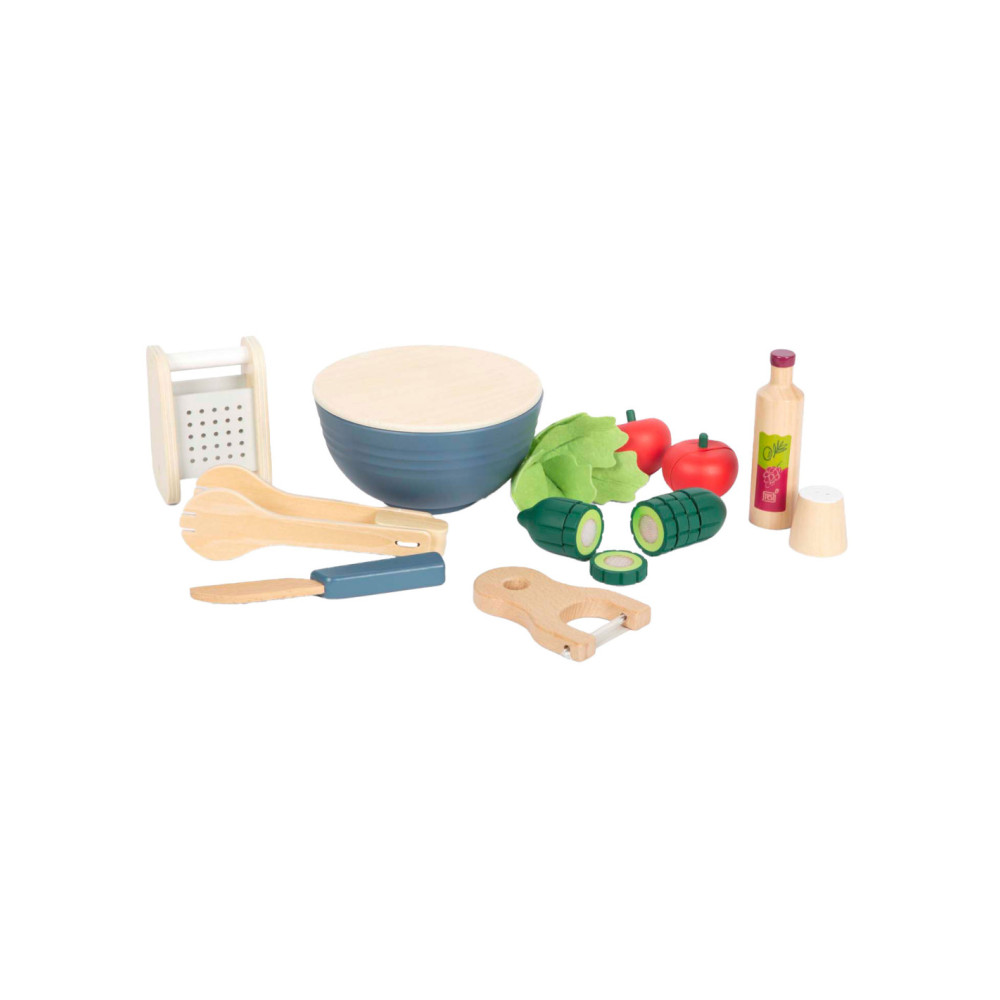 Small Foot - Houten Speelgoed Eten Salade Speelset 11dlg.