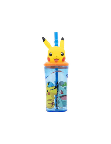 3D Drinkfles met Rietje Pokémon 360ml