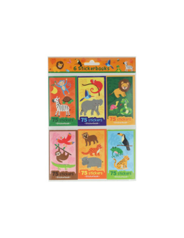 Sticker Uitdeelboekjes Wilde Dieren 6st.