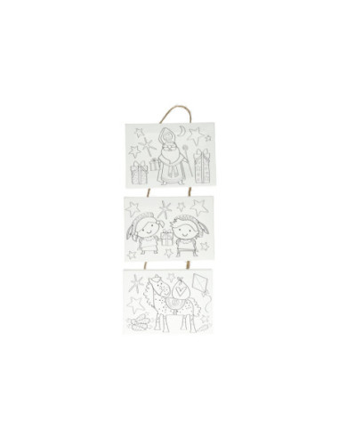 Canvas Collage Sinterklaas Verfset 3st.