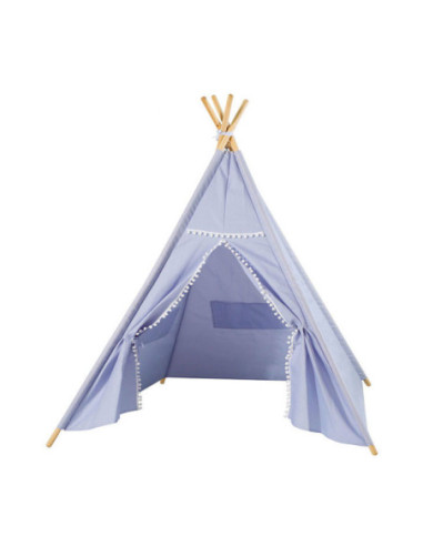 Luxe Tipi Tent Blauw met Lichtjes 128cm