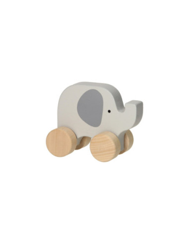 Houten Speelfiguur - Olifant op Wielen