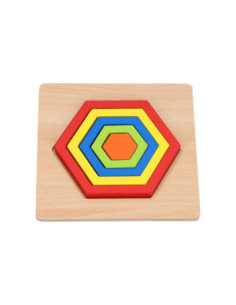 Houten Vormenpuzzel - Zeshoek