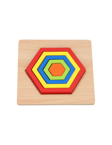 Houten Vormenpuzzel - Zeshoek