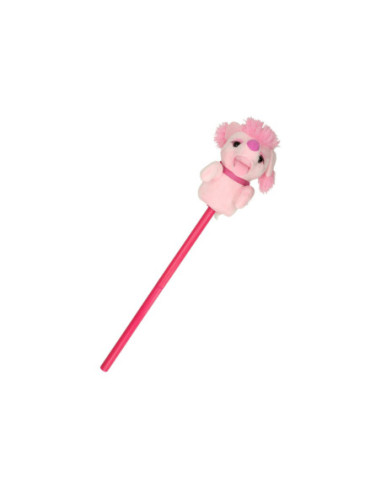 Stokpaard Hond met Geluid Roze