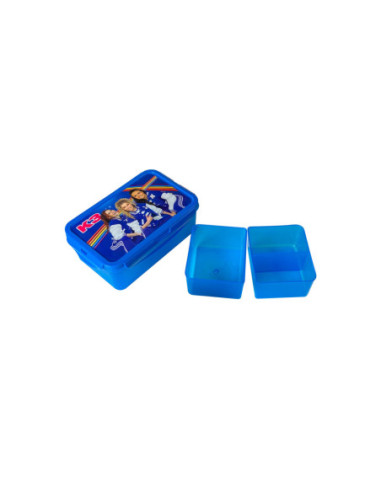 K3 Broodtrommel met Extra Doosjes Blauw